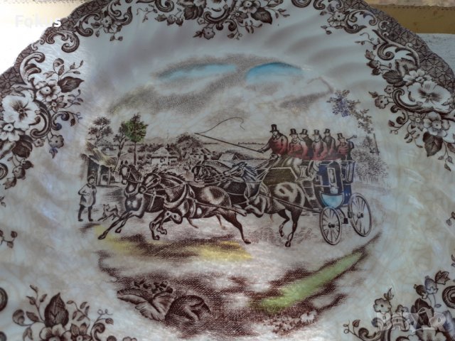 Стар порцелан колекционерска чиния JOHNSON BROS, снимка 2 - Антикварни и старинни предмети - 38439842