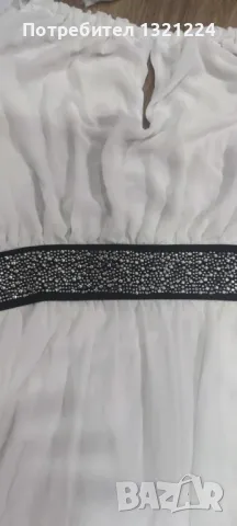 Ефирна, бяла рокля, като нова!, снимка 5 - Рокли - 49317420