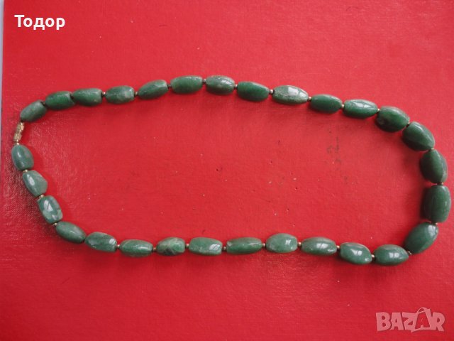 Колие гердан от естествени зелени камъни 2, снимка 5 - Колиета, медальони, синджири - 40391381