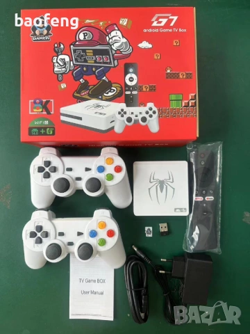 % Нов 4GB Ram , 128gb Gaming TV Box Нова G7 Android 16 и 14  40,000 игри 15000 каналаИгрова конзола, снимка 2 - Други игри и конзоли - 53524173