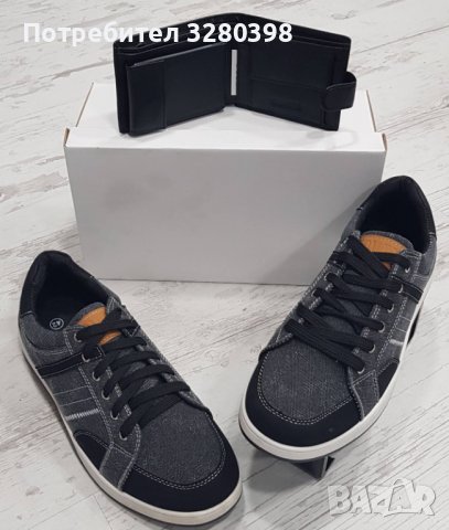 Мъжки кецове от текстил  0763-1 black, снимка 2 - Кецове - 37798292