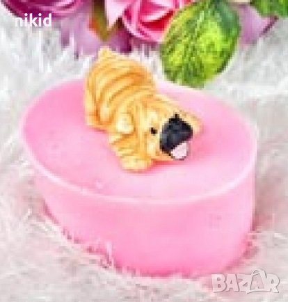 3D куче шар пей Булдог силиконов молд форма фондан калъп гипс шоколад 