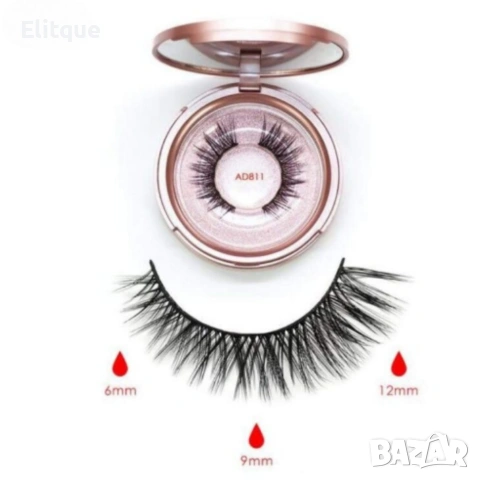 Ръчно изработени изкуствени мигли 3D с магнити - лесно поставяне и естествен вид, снимка 4 - Козметика за лице - 53557112