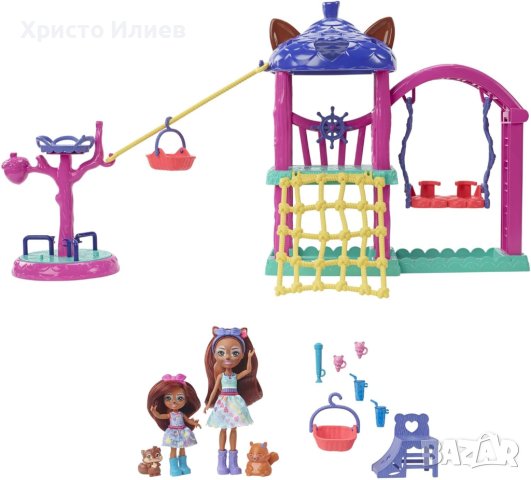 Игрален комплект Enchantimals с 2 кукли и 2 животни Детска площадка, снимка 3 - Кукли - 43183647