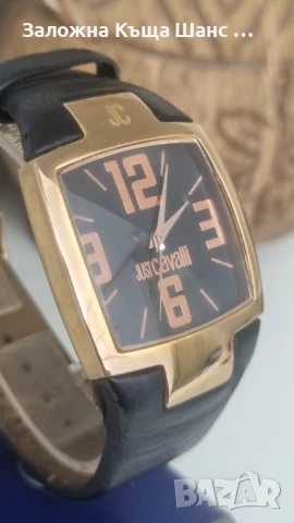 Дамски часовник Just Cavalli Lusa черен с черна кожена каишка R7251134525, снимка 3 - Дамски - 51378866