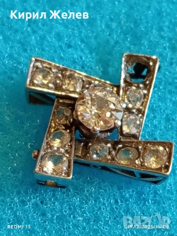 Сребърна висулка с кристали Сваровски стил и елегантност 42476, снимка 4 - Колиета, медальони, синджири - 52848209