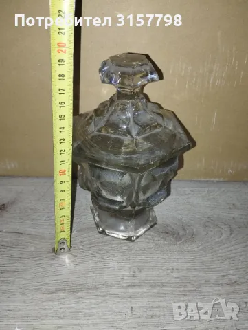 Кристална захарница арт деко, снимка 2 - Други ценни предмети - 48080082