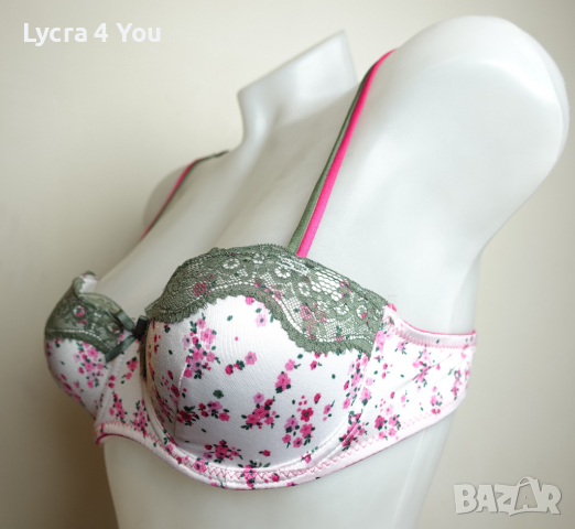 Janina - 75B сутиен с цветя, снимка 4 - Бельо - 36556617