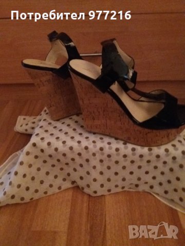 Дамски сандали от естествен лак+подарък стилни обеци, снимка 2 - Сандали - 32321922