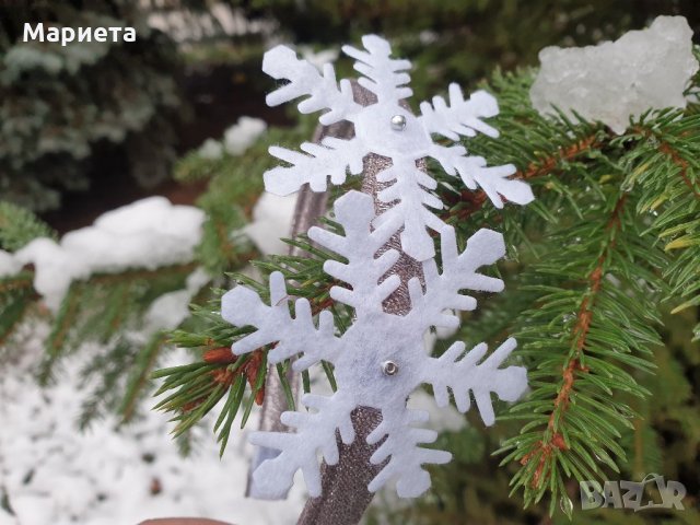 Диадема Снежинки Ръчна изработка Сребриста диадема Коледна Зимна Блясък Диадема Аксесоар за коса , снимка 5 - Аксесоари за коса - 34995744