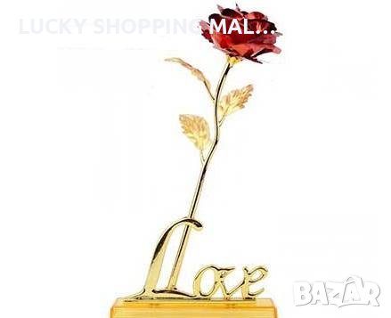 24K Gold Rose Златна роза Луксозен подарък за Св. Валентин, снимка 15 - Подаръци за жени - 39614007