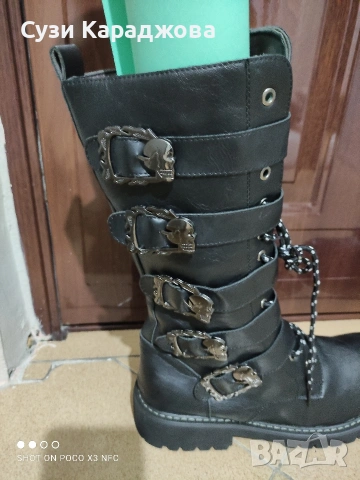 Мъжки пънк рок мотоциклетни ботуши, снимка 5 - Маратонки - 53190344