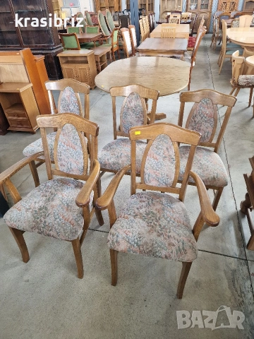 К-т Масивни Столове-5бр -2 с Подлакътници-внос от Германия!, снимка 2 - Столове - 53535104