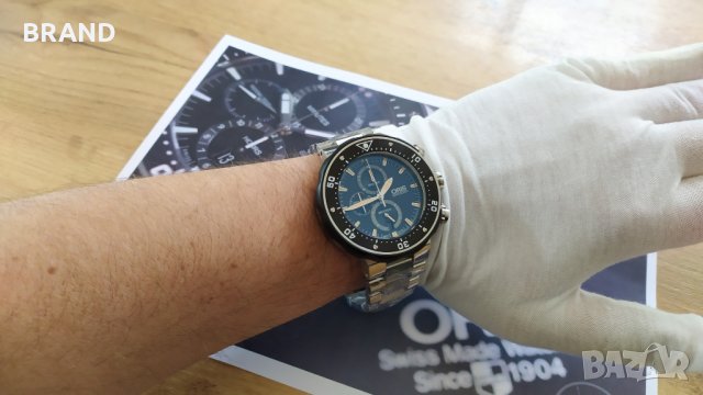 Масивен мъжки часовник ORIS Prodiver Chronograph 51мм quartz клас 6А+, снимка 11 - Мъжки - 28944650