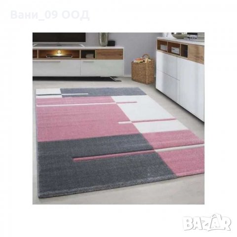 Килим в розово/сиво/бяло