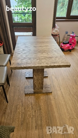 Разтегателна холна маса с три стола и подарък, снимка 4 - Маси - 51714376