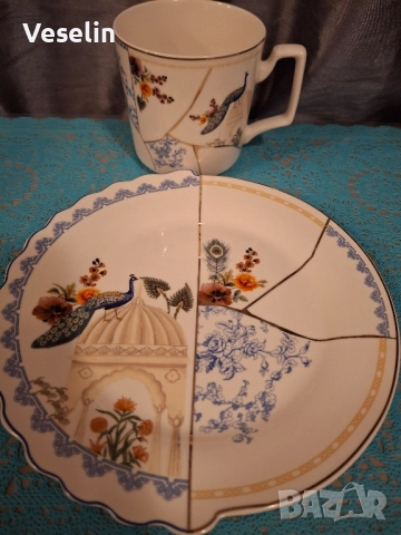 Сет от 2 части- чиния за кейк и чаша за какао , снимка 5 - Други - 51762890