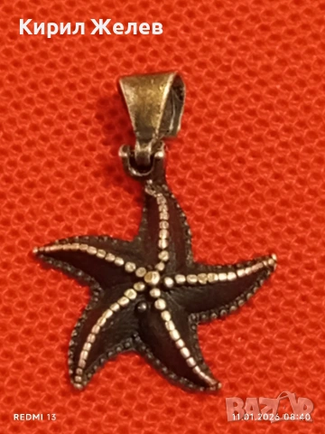 Сребърен медальон във формата на МОРСКА ЗВЕЗДА символика чувственост, дълголетие и мъдрост 43317, снимка 7 - Колиета, медальони, синджири - 53059744