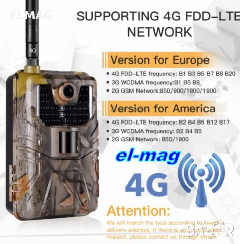 КАМЕРА за ЛОВ Suntek HC-900Pro, 30MP, 4G, снимка 2 - Други спортове - 43221500