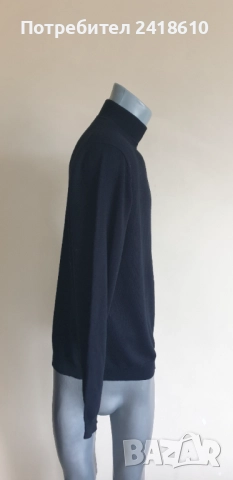 Karl Lagerfeld Merino / Wool / Mens Size M ОРИГИНАЛ! Мъжки Пуловер Поло!, снимка 10 - Пуловери - 52294182