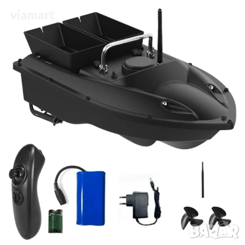 Лодка за стръв с дистанционно Flytec D13C 5200 mAh, Два контейнера, снимка 4 - Стръв и захранки - 50526395