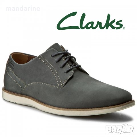 ПРОМО 🍊 CLARKS № 41 🍊 Мъжки ежедневни елегантни обувки BLUE NUBUCK нови с кутия, снимка 2 - Спортно елегантни обувки - 33553387