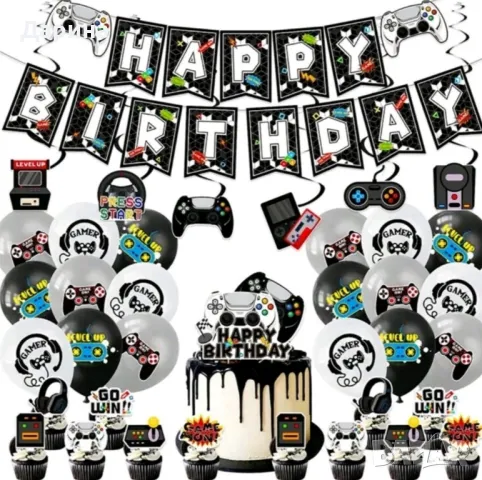 Парти сет украса Minecraft, Roblox, Fortnite и Game on, снимка 14 - Други - 43945121