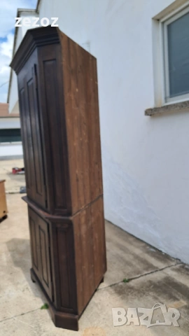 Ретро шкаф ъглов масив, снимка 2 - Шкафове - 53348192