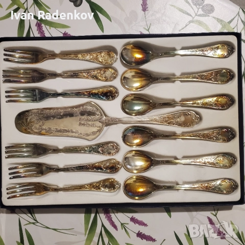 сет сребърни прибори , снимка 3 - Прибори за хранене, готвене и сервиране - 52046422