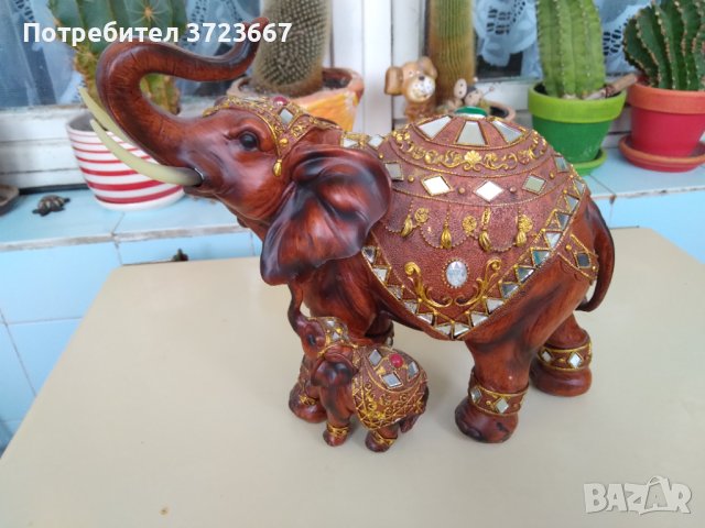Декоративна фигура слон, снимка 1 - Статуетки - 40600514