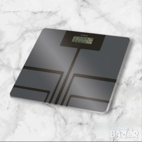 Кантар за тегло дигитален Rosberg, батерия (не е вкл.), LCDекран, 180кг., 2 ГОДИНИ ГАРАНЦИЯ