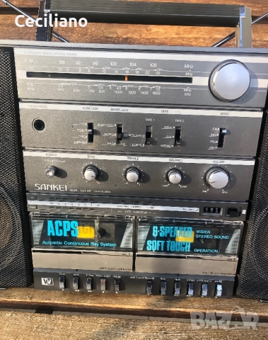 Радиокасетофон Голям BOOMBOX🔊! – SANKEI TCR-S97(Japan), снимка 5 - Радиокасетофони, транзистори - 52884176