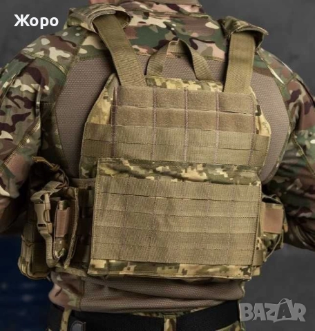 Тактическа Жилетка с гнезда за брон. плочи, снимка 6 - Екипировка - 52427949