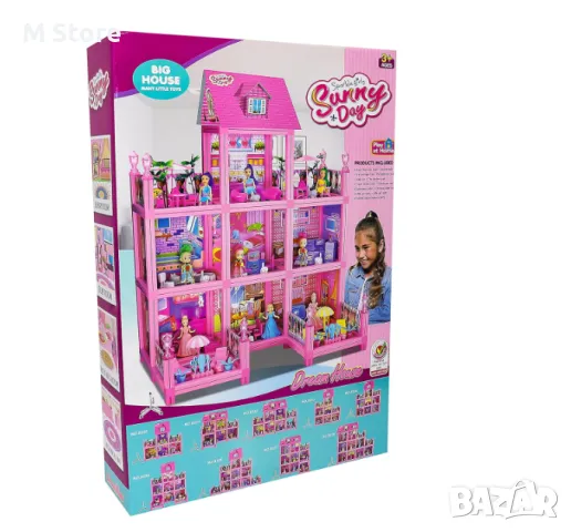 Къща за игра със 6 стаи, снимка 3 - Играчки за стая - 48045220