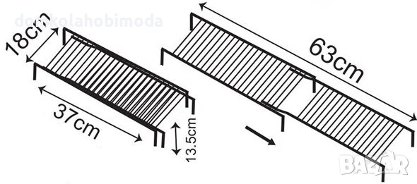 Разтягаща Етажерка за кухня/37x16x13,5 см, снимка 2 - Аксесоари за кухня - 39681062
