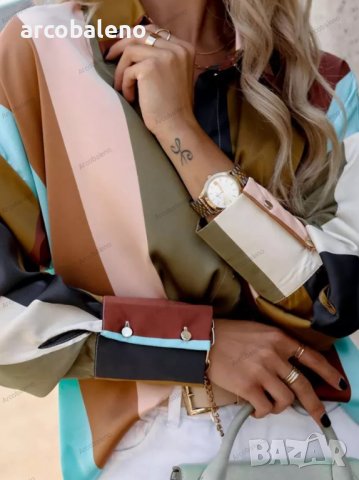 Дамска риза с дълъг ръкав с едноредно закопчаване и щампа, 4цвята, снимка 3 - Ризи - 39165674