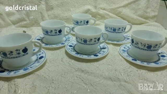 аркопал чаши за чай, снимка 6 - Антикварни и старинни предмети - 48829303