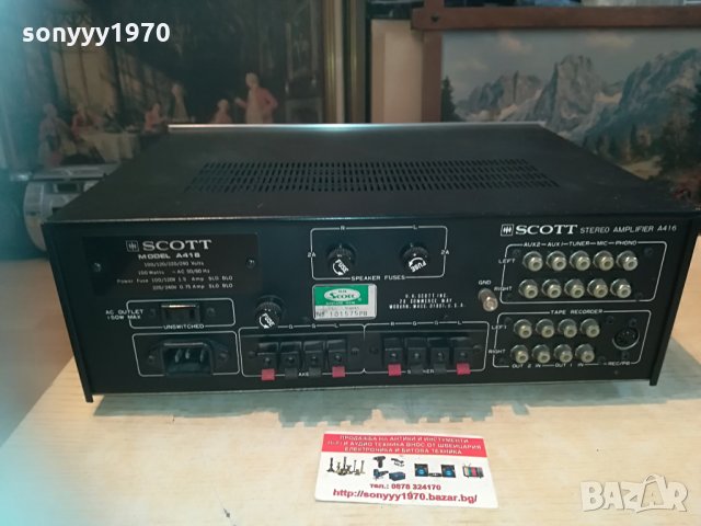 поръчан⭐scott a416 amplifier-made in usa 2704211403⭐, снимка 9 - Ресийвъри, усилватели, смесителни пултове - 32696574