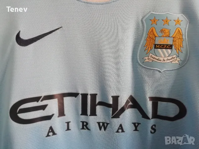 Manchester City Nike оригинална тениска фланелка с дълги ръкави Манчестър Сити размер L, снимка 5 - Тениски - 49590341