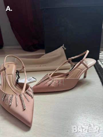 Нови обувки на ток на Zara, снимка 2 - Дамски обувки на ток - 52502198