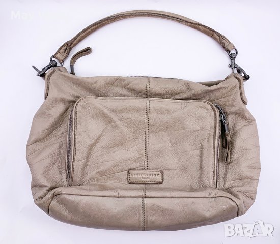 Дамска чанта Liebeskind, Естествена кожа, Бежов, 40*28см, Като нова