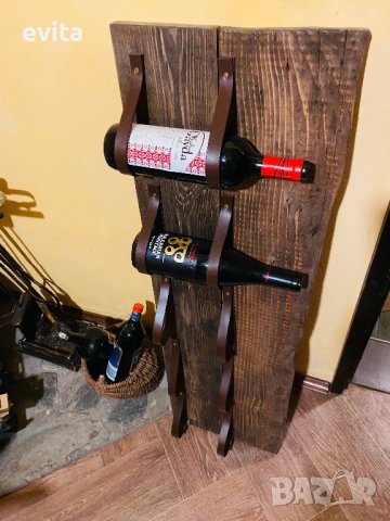 Елегантна стойка за 2–10 бутилки вино – кожа или премиум въже, снимка 15 - Други - 33842597