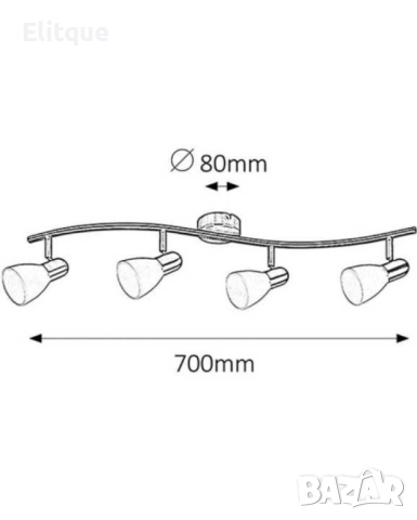 Спот 1-ца, Janet, E14, 1,2,3 или 4 лампи x max 40 W, снимка 6 - Други - 52853768