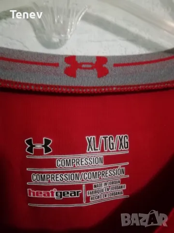 Under Armour HeatGear Compression нова оригинална мъжка тениска фланелка размер XL червена, снимка 7 - Тениски - 49498719