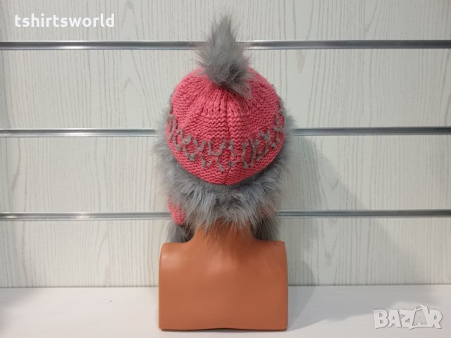 Нова зимна пухкава шапка с помпон тип ушанка, снимка 9 - Шапки - 35463091