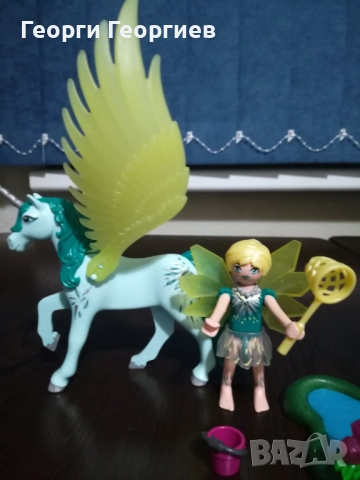 Playmobil, 4 комплекта Еднорог, Кон, Драконче, щъркели и Феи