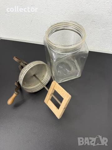 Автентична биялка за масло / мляко. №7550, снимка 6 - Антикварни и старинни предмети - 52220882