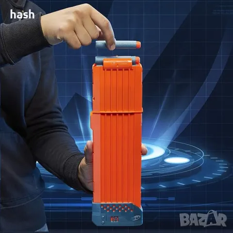 Nerf Elite 2.0 Turbine CS-18 Моторизиран бластер, 36 елитни стрелички, щипка за 18 стрелички, Играчк, снимка 2 - Други - 48432262