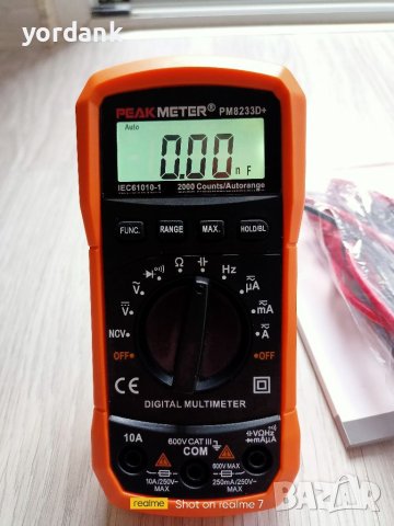 Мултиметър Peakmeter PM8233D+ мултицет с автоматичен обхват, снимка 2 - Други инструменти - 40725543