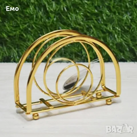 Златиста поставка за салфетки, снимка 2 - Други - 48168098